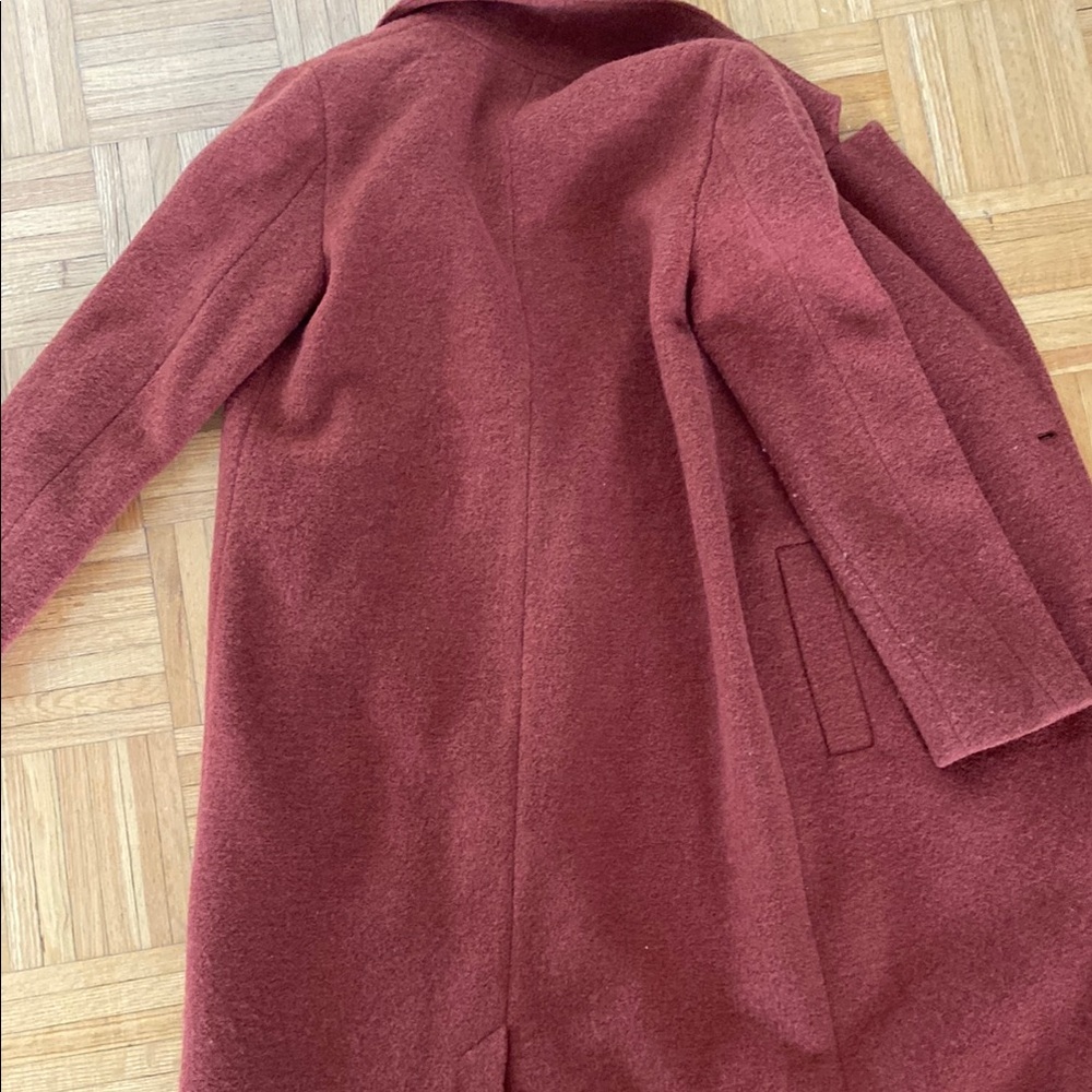 Monki Rust Double-Breasted Coat - Picture 7 of 10